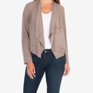 TAYANITA VEGAN SUEDE JACKET (BUFF)